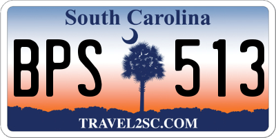SC license plate BPS513