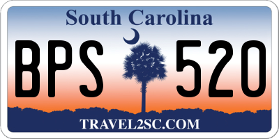 SC license plate BPS520