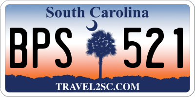 SC license plate BPS521