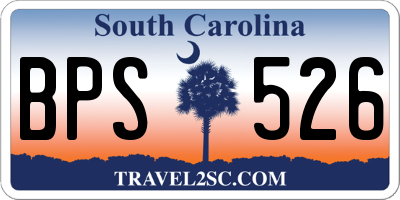 SC license plate BPS526