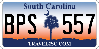 SC license plate BPS557