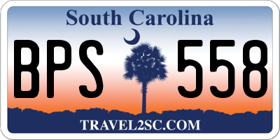 SC license plate BPS558