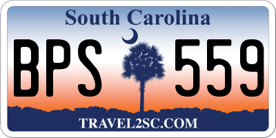 SC license plate BPS559