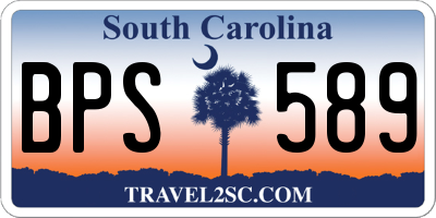 SC license plate BPS589