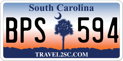 SC license plate BPS594