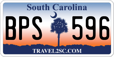 SC license plate BPS596