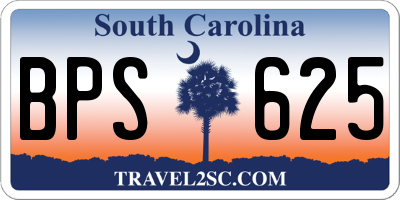 SC license plate BPS625