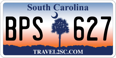 SC license plate BPS627