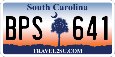 SC license plate BPS641