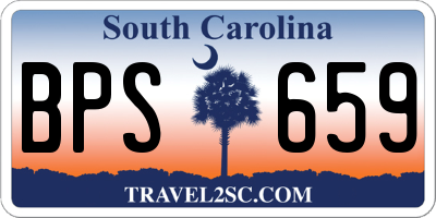 SC license plate BPS659