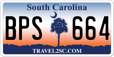 SC license plate BPS664