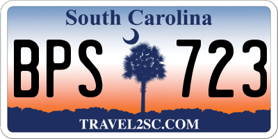 SC license plate BPS723