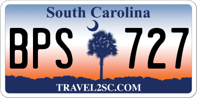 SC license plate BPS727