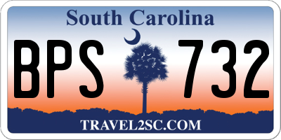 SC license plate BPS732