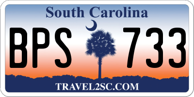 SC license plate BPS733