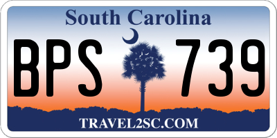 SC license plate BPS739