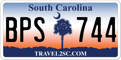 SC license plate BPS744