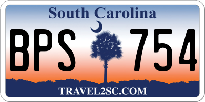 SC license plate BPS754