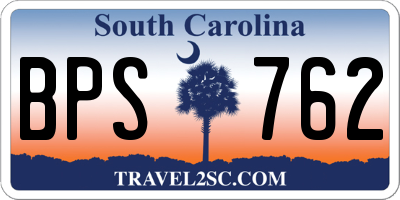 SC license plate BPS762