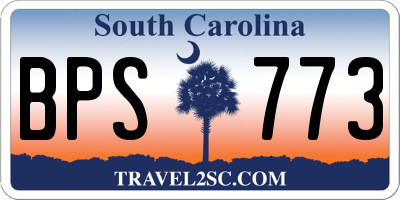 SC license plate BPS773