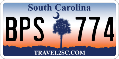 SC license plate BPS774