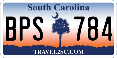 SC license plate BPS784