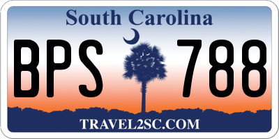 SC license plate BPS788