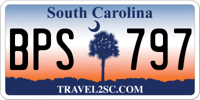 SC license plate BPS797