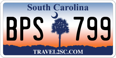 SC license plate BPS799
