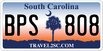 SC license plate BPS808