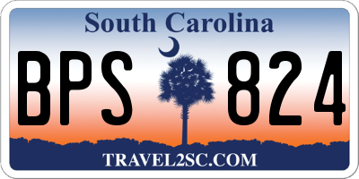 SC license plate BPS824