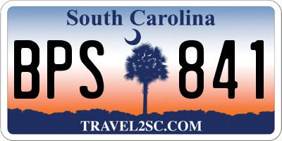 SC license plate BPS841