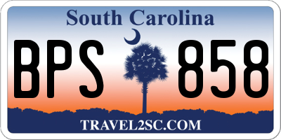 SC license plate BPS858