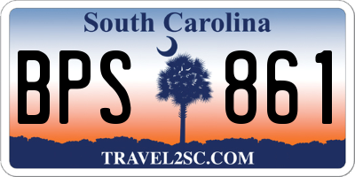 SC license plate BPS861