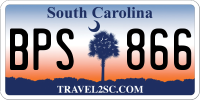 SC license plate BPS866