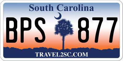 SC license plate BPS877