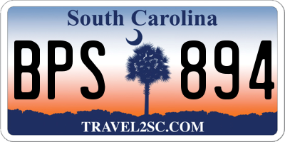 SC license plate BPS894