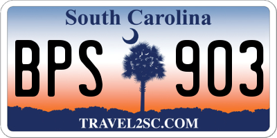 SC license plate BPS903