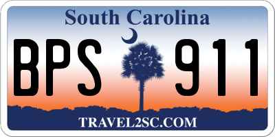 SC license plate BPS911