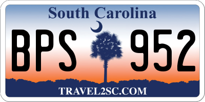 SC license plate BPS952