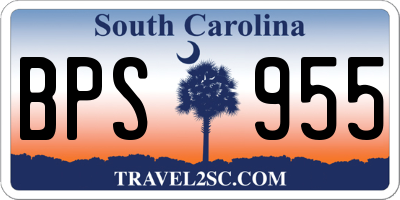 SC license plate BPS955