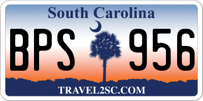 SC license plate BPS956