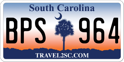 SC license plate BPS964