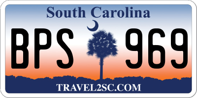 SC license plate BPS969