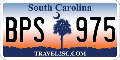 SC license plate BPS975