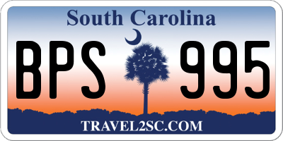 SC license plate BPS995