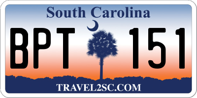 SC license plate BPT151