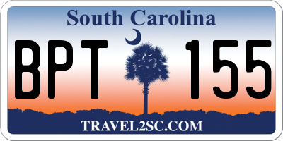 SC license plate BPT155
