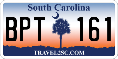 SC license plate BPT161