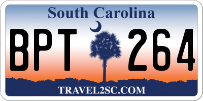 SC license plate BPT264